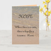 希望のインスピレーションカードRumiの引用文ハワイ カード (黄色い花)