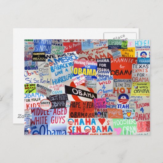 希望のオバマの郵便はがきのシンボルや象徴 ポストカード (正面/裏面)