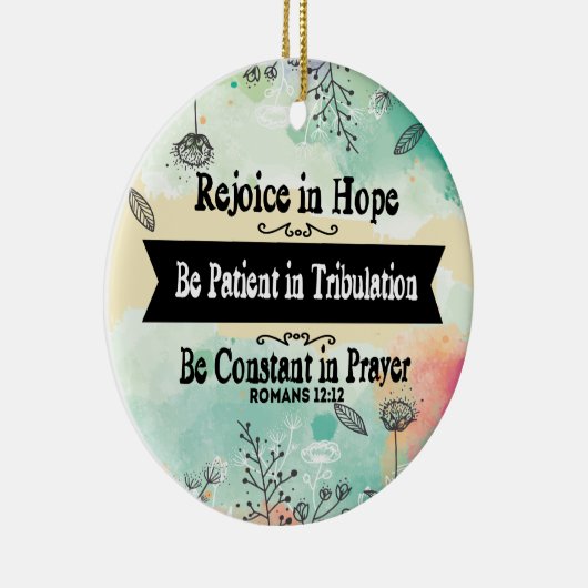 希望のオーナメントで喜ばせて下さい セラミックオーナメント (右)