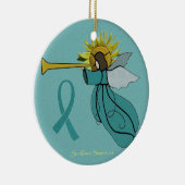 希望のクリスマスのオーナメントの天使 セラミックオーナメント (右)