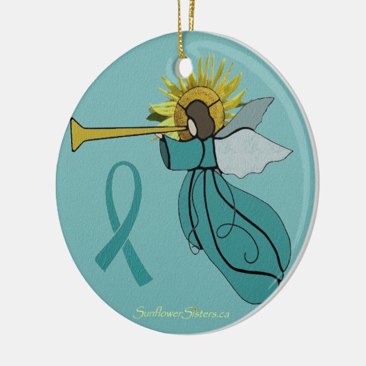 希望のクリスマスのオーナメントの天使 セラミックオーナメント (左)