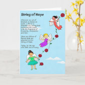 希望のグリーティングカードの文字列 カード (黄色い花)