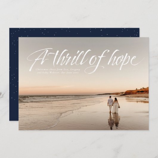 希望のスリルのスクリプモダント宗教的な写真 シーズンカード (正面/裏面)