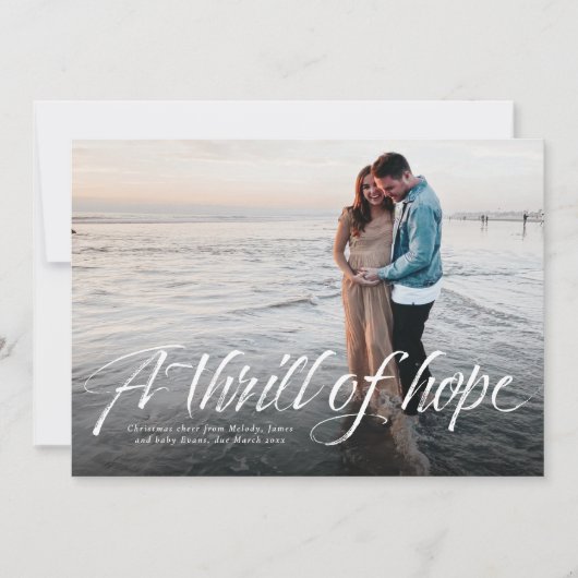 希望のスリルの宗教的な1つの写真クリスマス シーズンカード (正面)