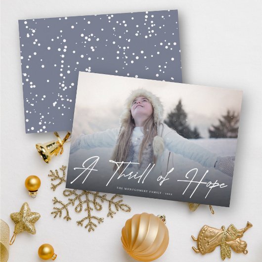 希望のスリルの宗教的モダンなクリスマス写真 シーズンカード