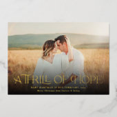 希望のスリル妊娠発表写真 箔シーズンカード (正面)