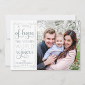 希望のスリル疲れた世界が喜ぶ写真カード シーズンカード (正面)