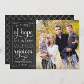 希望のスリル疲れた世界が喜ぶ写真カード シーズンカード (正面/裏面)