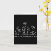 希望のスリル 世界の疲れた人々は喜ぶ メリーXマス カード (黄色い花)