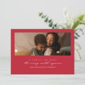 希望のスリル 赤の写真入りホリデーカード シーズンカード (スタンド正面)