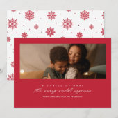 希望のスリル 赤の写真 ホリデーカード (正面/裏面)