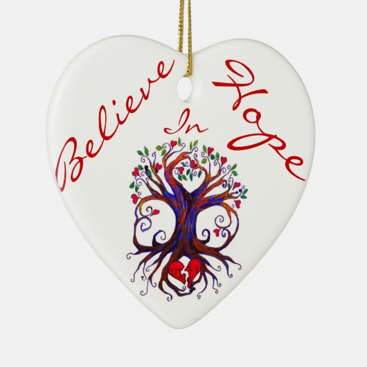 希望のハートのオーナメントの希望 セラミックオーナメント (右)