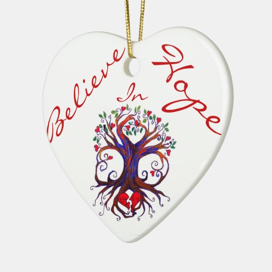 希望のハートのオーナメントの希望 セラミックオーナメント (左)