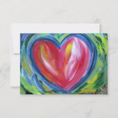 希望のハート小カスタム招待状または招待状 招待状 (正面)