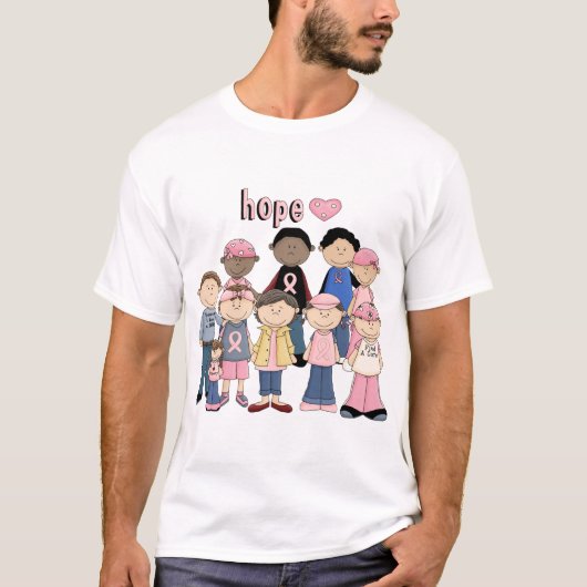 希望のピンクのリボン Tシャツ (正面)