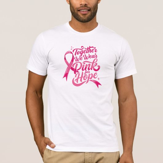希望のピンクTシャツデザイン Tシャツ (正面)