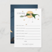 希望のベビーアドバイスカード | かわいい魔女 エンクロージャーカード (正面/裏面)