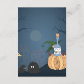 希望のベビーアドバイスカード | かわいい魔女 エンクロージャーカード (裏面)