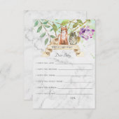 希望のベビーアドバイスカード |ウッドラエレガントンド エンクロージャーカード (正面/裏面)