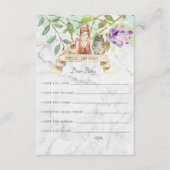 希望のベビーアドバイスカード |ウッドラエレガントンド エンクロージャーカード (正面)