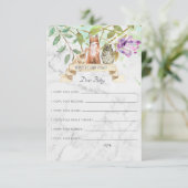 希望のベビーアドバイスカード |ウッドラエレガントンド エンクロージャーカード (スタンド正面)