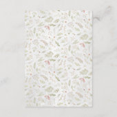 希望のベビーアドバイスカード | Woodland Hedgehog エンクロージャーカード (裏面)