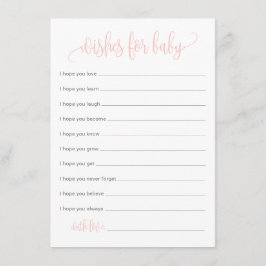 希望のベビーカード。ピンクベビーBashカード エンクロージャーカード
