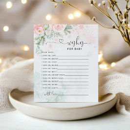 希望のベビーカード。冬のピンクのベビー