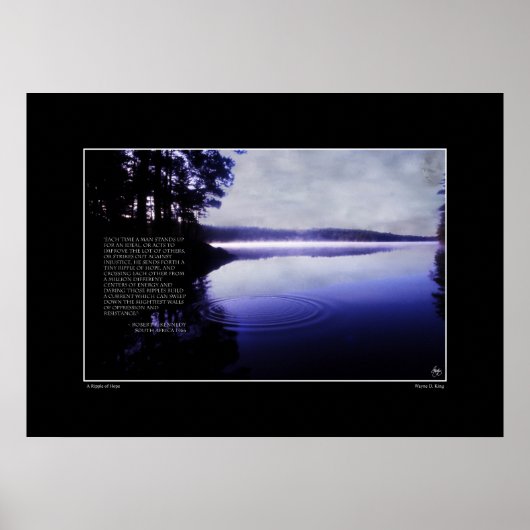希望のボビー・ケネディ・リップルのポスターRKFスピーチ ポスター (正面)