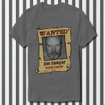 希望のポスターのパーソナライズされた写真と名前ユーモアのある Tシャツ<br><div class="desc">Wanted Poster Personalize Photo & Name ユーモアのある T-Shirt</div>