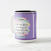 希望のメッセージ – Matthew 11-28 - Two Tone Mug ツートーンマグカップ (正面左)
