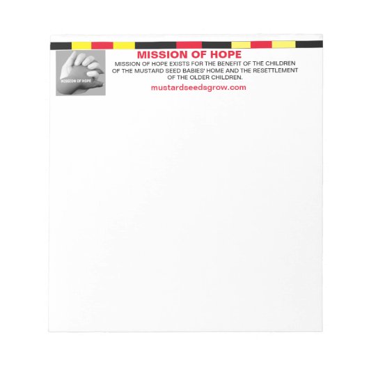 希望の使命に備えたノートパッド ノートパッド (正面)