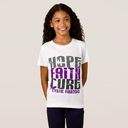 希望の信心療法の嚢胞性線維症のTシャツ及び服装 Tシャツ (正面フル)