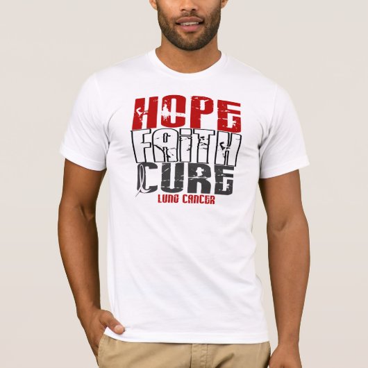 希望の信心療法の肺癌 Tシャツ (正面)