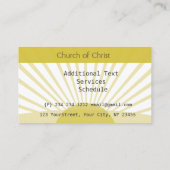 希望の信頼愛キリスト教のイエス・キリストの天の十字 名刺 (裏面)