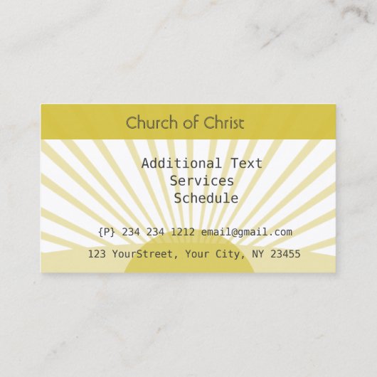 希望の信頼愛キリスト教のイエス・キリストの天の十字 名刺 (裏面)