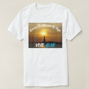 希望の光を青く返す Tシャツ