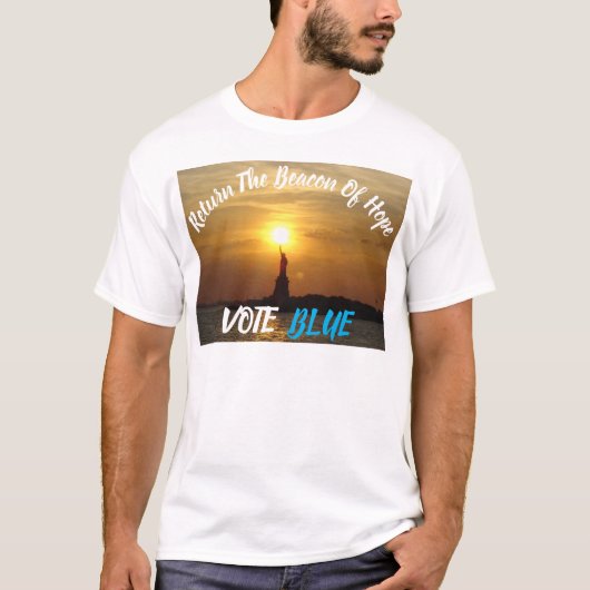 希望の光を青く返す Tシャツ (正面)