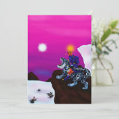 希望の光クリスマスのファンタジー絵画の芸術 招待状 (スタンド正面)