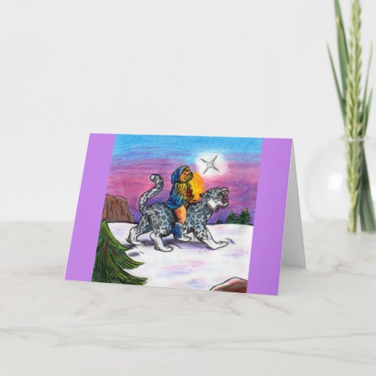 希望の光クリスマスファンタジー鉛筆 カード (正面)