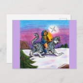 希望の光クリスマスファンタジー鉛筆 シーズンポストカード (正面/裏面)