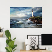 希望の光、ピジョンポイントライトハウス ポスター (ホームオフィス)