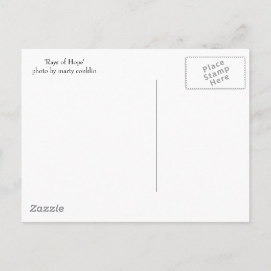 「希望の光」写真はがき 案内ポストカード (裏面)