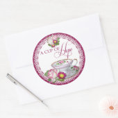 希望の円形のステッカーのコップ ラウンドシール (封筒)