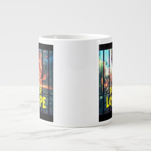 希望の力強いメッセージ – 少年の背後バー戦争 – The ジャンボコーヒーマグカップ (正面)