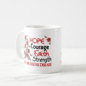希望の勇気の信頼の強さ3のパーキンソン病 コーヒーマグカップ (正面左)