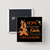 希望の勇気の信頼の強さ3の白血病 缶バッジ (正面&裏面)