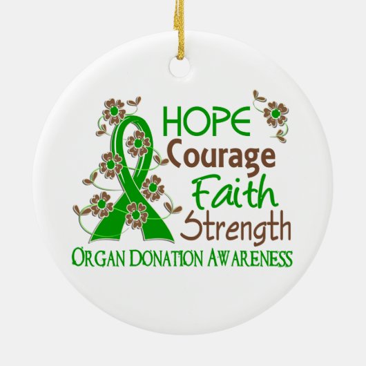 希望の勇気の信頼の強さ3の臓器提供 セラミックオーナメント (裏面)