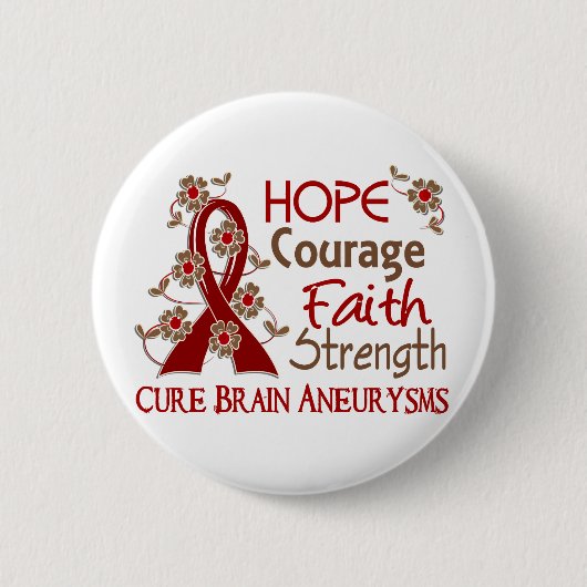 希望の勇気の信頼の強さ3の頭脳の動脈瘤 缶バッジ (正面)