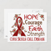 希望の勇気信仰の強さ3鎌状赤血球病 ポストカード (正面/裏面)